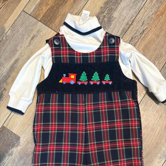 90s red and black plaid Christmas Outfit| Romper Holiday Y2k - Picture 2 of 4